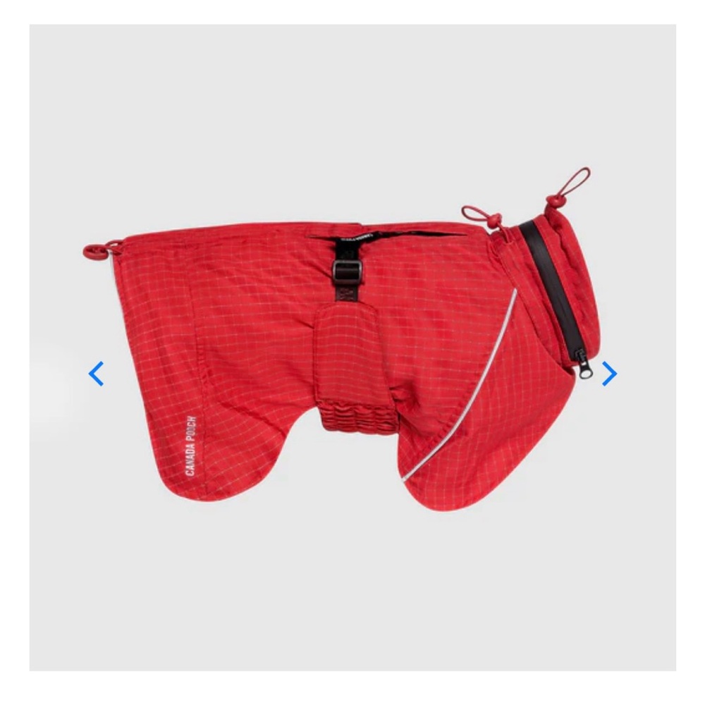 Canada Pooch Complete Coverage Raincoat Red Dog Jacket